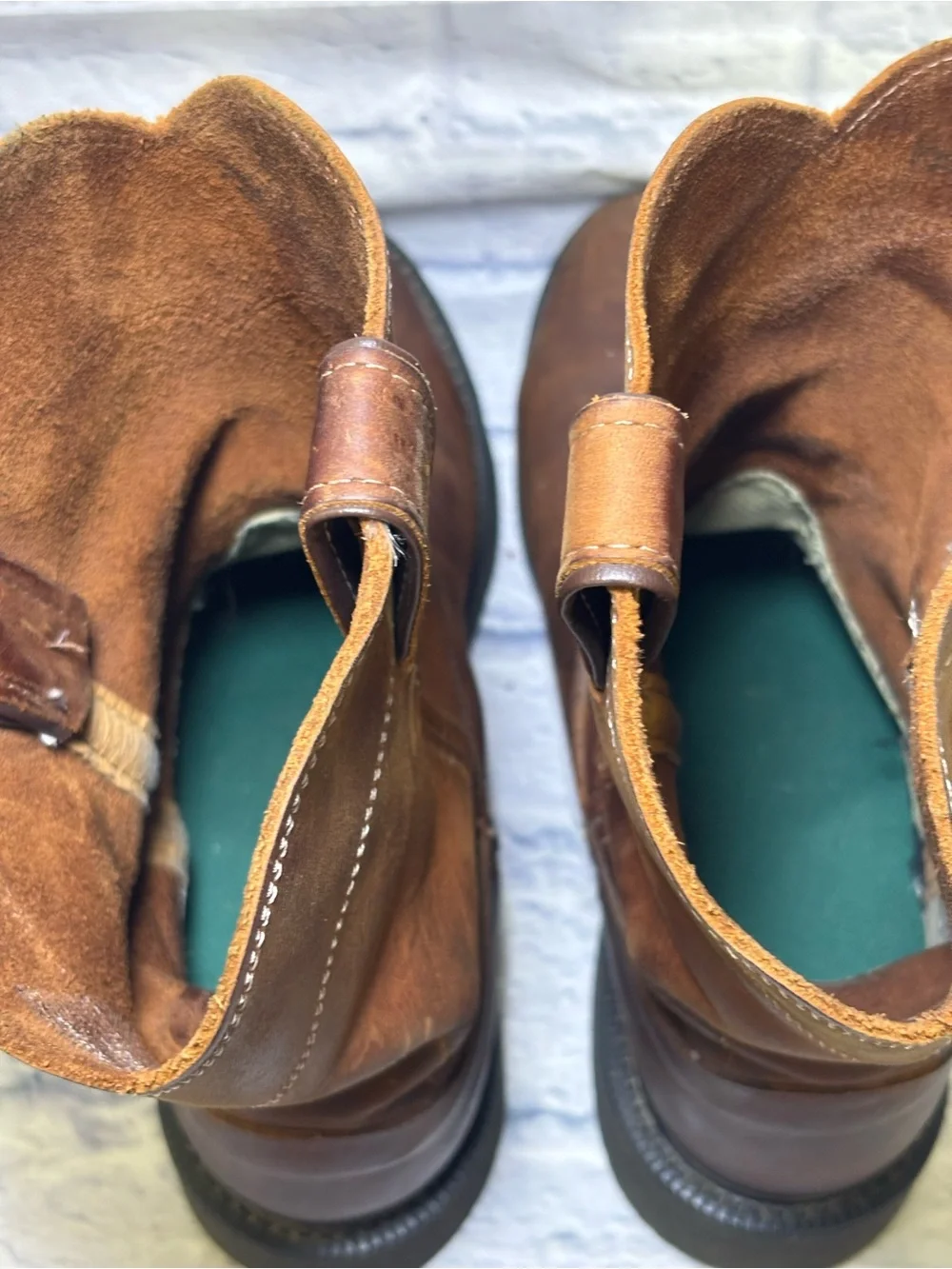 Justin Vintage USA 4760 Conductor Mens Size 10.5 D Brown Work Boots Soft Toe